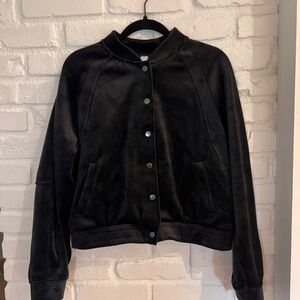 lululemon athletica velvet Black Bomber Jacket